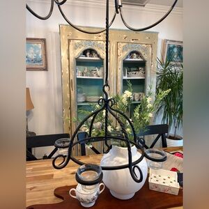 PartyLite Black Metal Candle Holder chandelier